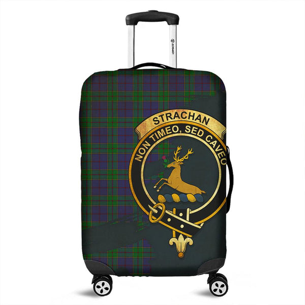 Strachan Tartan Crest Luggage Cover Oldest Style