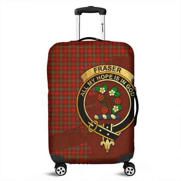 Fraser Weathered Tartan Crest Luggage Cover Oldest Style