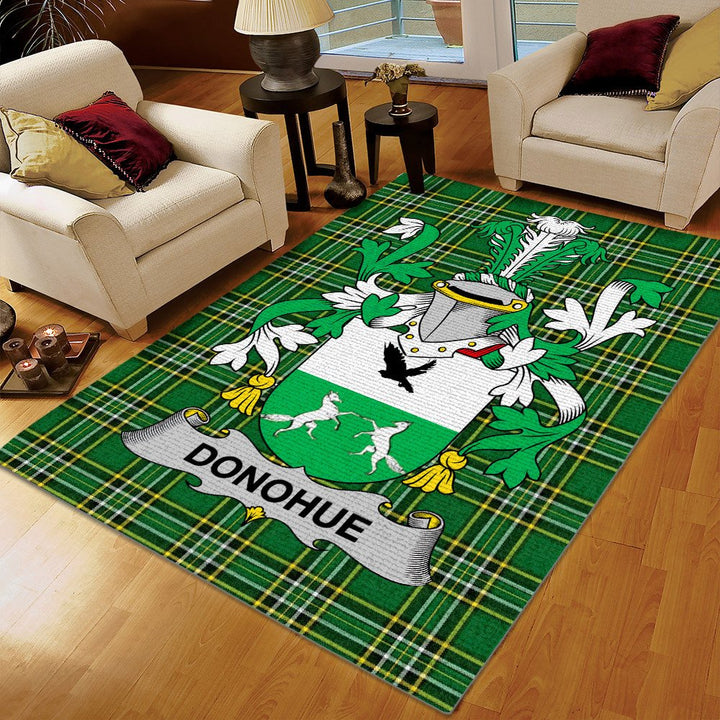 Scottish Tartan Bear Area Rug, Northern Ireland Rug, Donohue Or O'Donohue Ireland Irish National Tartan Rug, Gifts for Irish