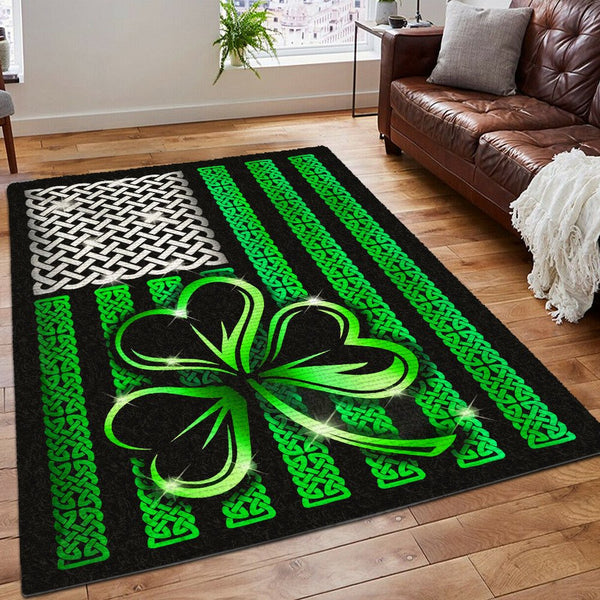 Proud Irish Heritage Women Rug, Shamrock Printing Floor Mat Carpet, Get Your Irish On Area Rug, Irish Shamrock Rug, Gifts for Shamrock