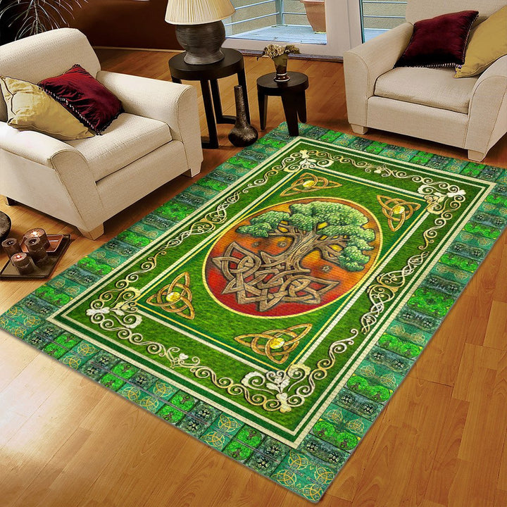 Trees Area Rug, Tree Rug, All The Saints Printing Floor Mat Carpet, Irish Celtic Tree Saint Patricks Rug, Gifts for Trees