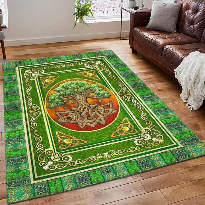 Trees Area Rug, Tree Rug, All The Saints Printing Floor Mat Carpet, Irish Celtic Tree Saint Patricks Rug, Gifts for Trees