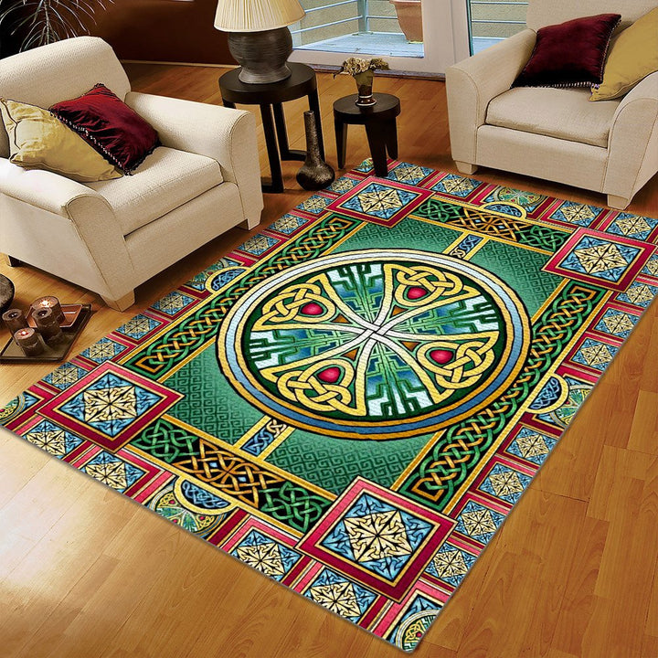 Irish Rug, Gallus Women Printing Floor Mat Carpet, Proud Irish Heritage Area Rug, Irish Celtic Rug, Gifts for Irish