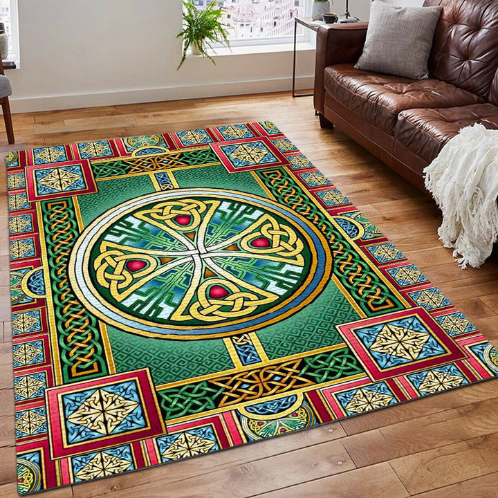 Irish Rug, Gallus Women Printing Floor Mat Carpet, Proud Irish Heritage Area Rug, Irish Celtic Rug, Gifts for Irish