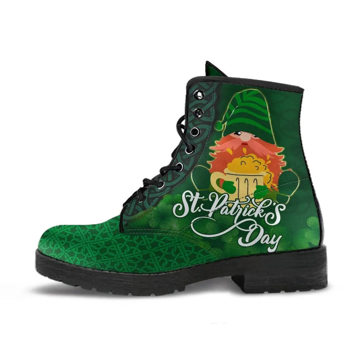 St. Patrick's Day Leather Boot - Leprechaun Irish Gnomes with Beer Mugs