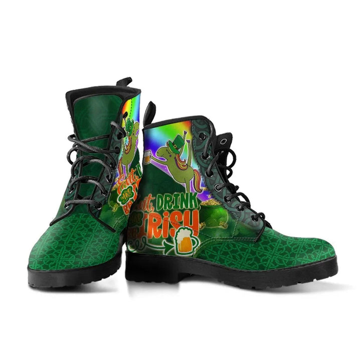 Happy St. Patrick's Day Leather Boot - Eat, Drink and Be Irish