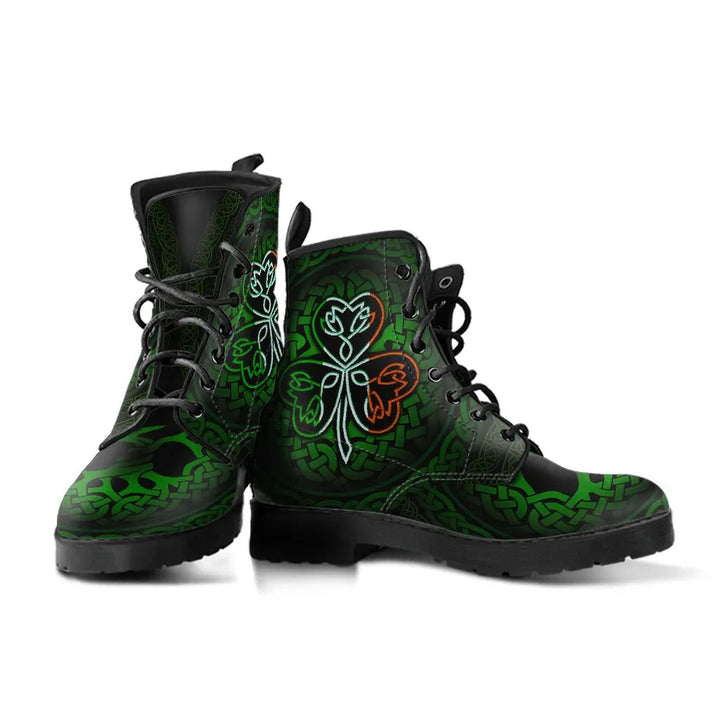 Ireland Celtic Leather Boots - Irish Celtic Shamrock