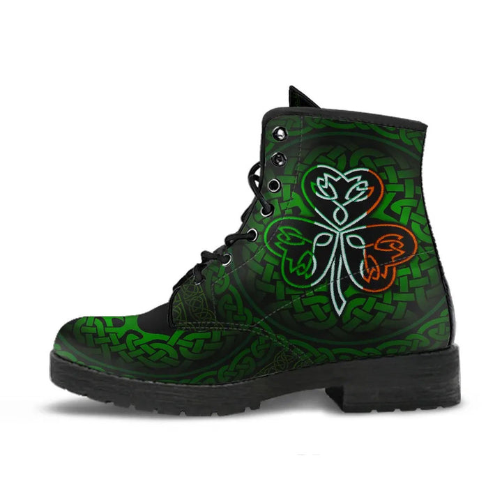 Ireland Celtic Leather Boots - Irish Celtic Shamrock