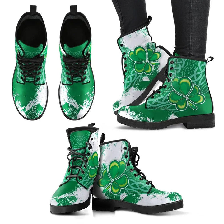 Ireland Celtic Leather Boots - Irish Celtic Cross