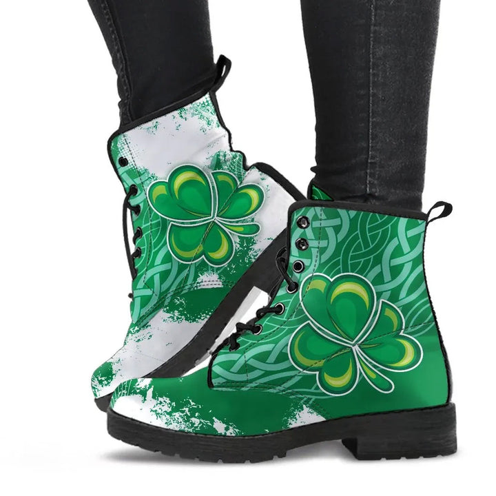 Ireland Celtic Leather Boots - Irish Celtic Cross