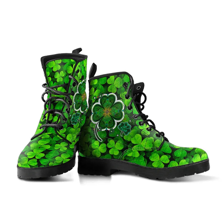 Ireland Celtic Leather Boots - Irish Shamrock