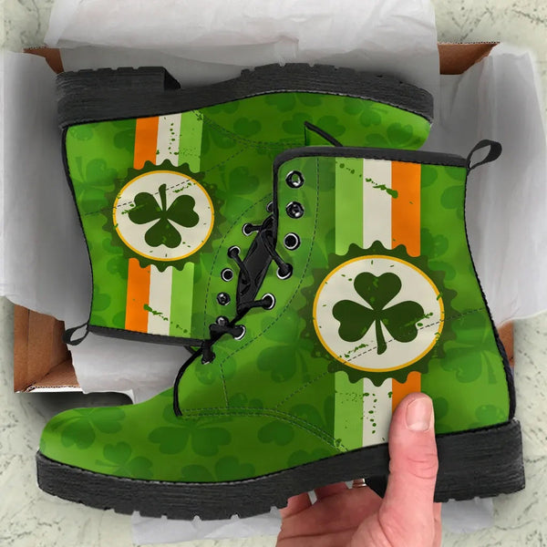 Ireland Celtic Leather Boots - Irish Flag