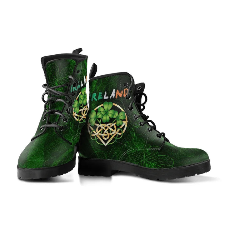 Ireland Celtic Leather Boots - Irish Shamrock
