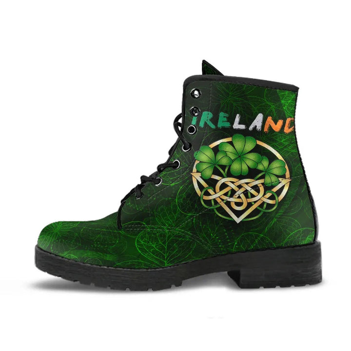 Ireland Celtic Leather Boots - Irish Shamrock