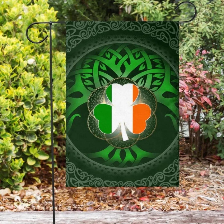 Ireland Celtic Flag - Irish Shamrock & Tree of Life