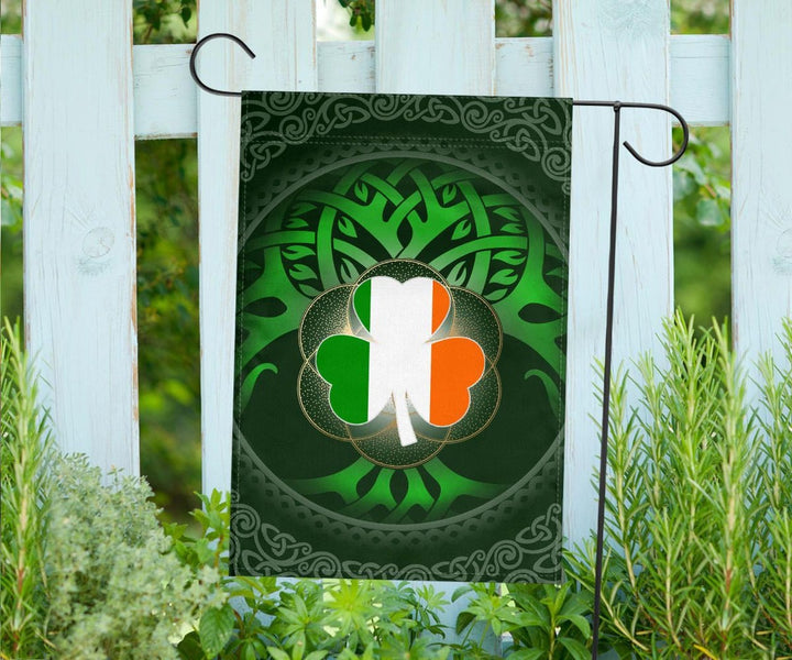 Ireland Celtic Flag - Irish Shamrock & Tree of Life