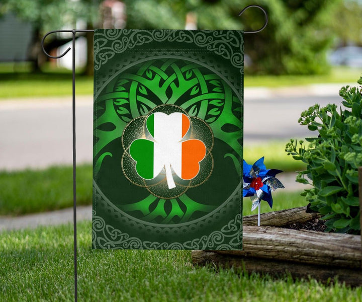 Ireland Celtic Flag - Irish Shamrock & Tree of Life