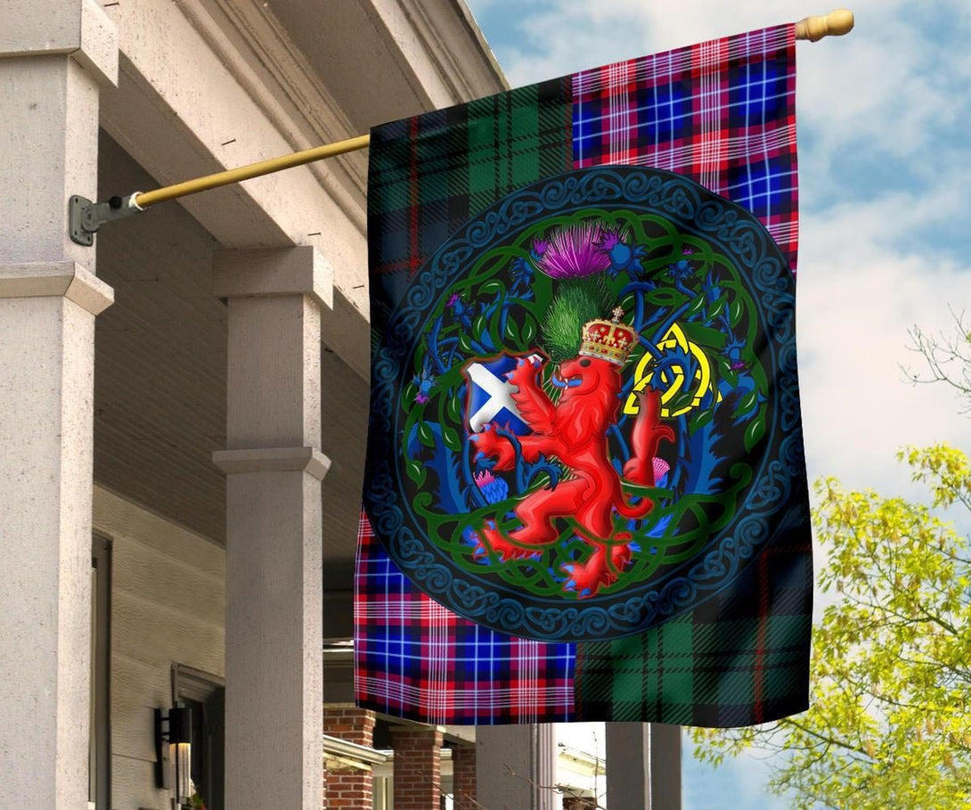 Rose Hunting Ancient Tartan T-shirt - Lion Rampant And Celtic Thistle Style