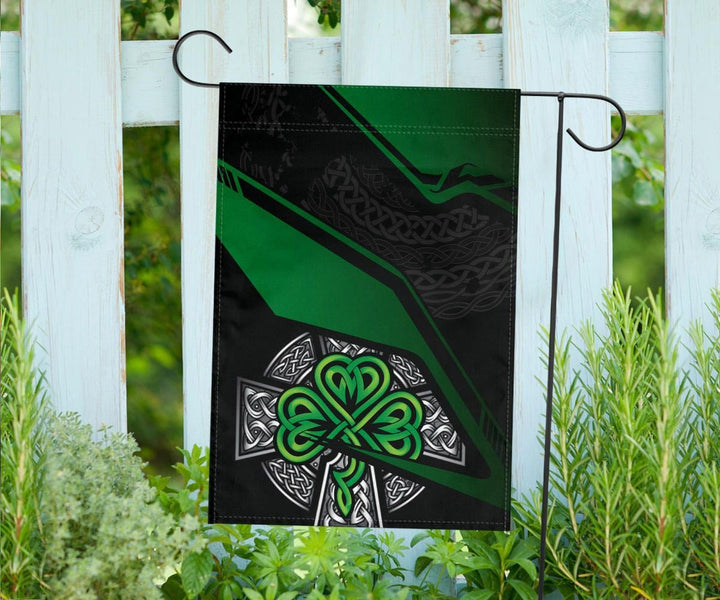 Ireland Celtic Flag - Celtic Cross & Shamrock