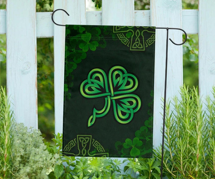 Ireland Celtic Flag - Celtic Cross & Shamrock