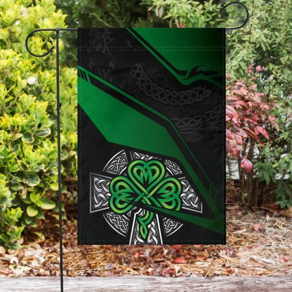 Ireland Celtic Flag - Celtic Cross & Shamrock