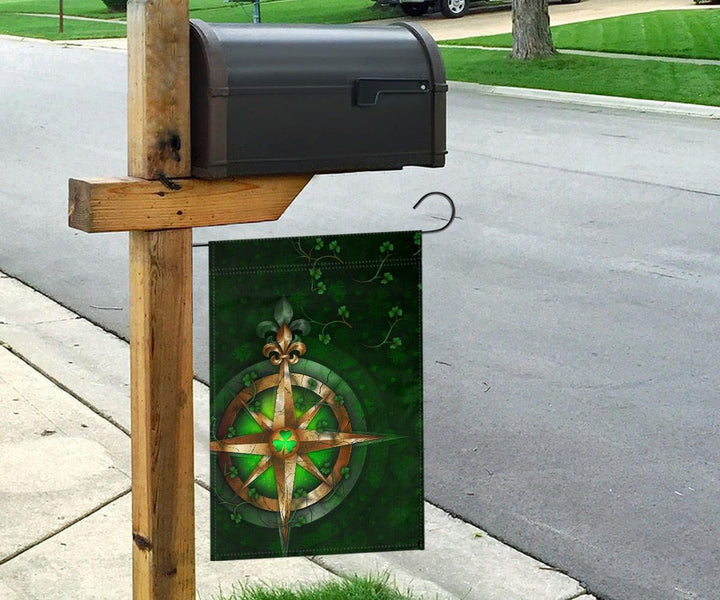 Ireland Flag - Celtic Irish Compass & Shamrock