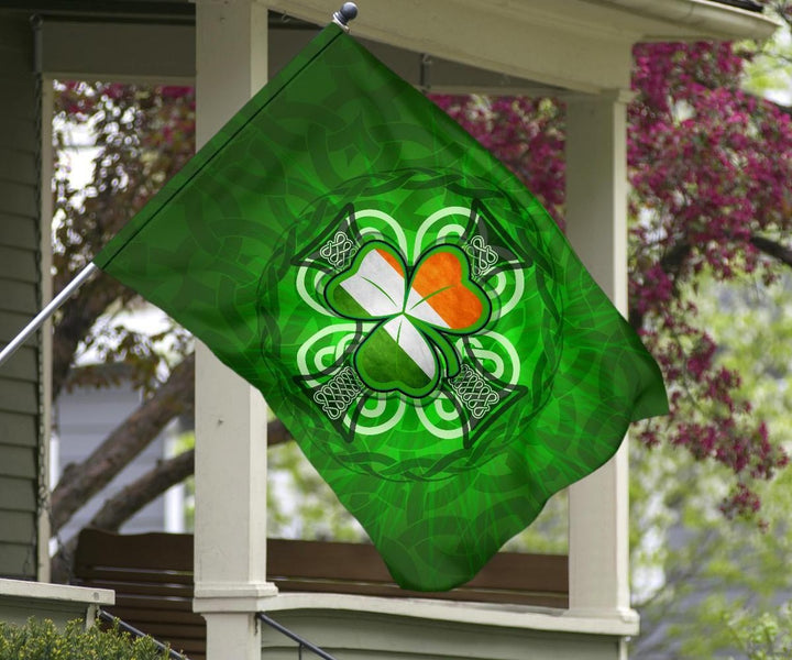 Ireland Flag - Ireland Shamrock With Celtic Cross