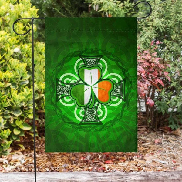 Ireland Flag - Ireland Shamrock With Celtic Cross