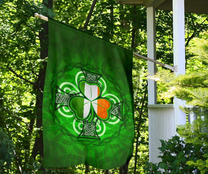 Ireland Flag - Ireland Shamrock With Celtic Cross