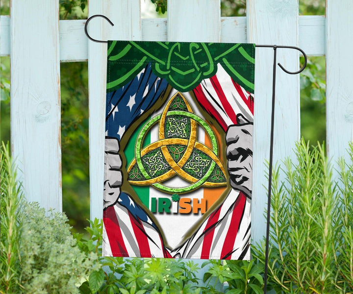 Irish American Heritage Flag - Irish Blood Runs Through My Veins