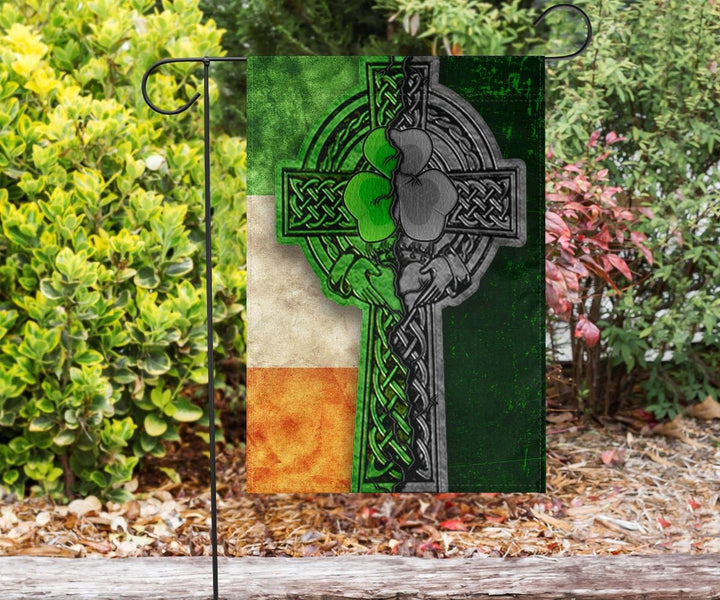 Ireland Celtic Flag - Irish Claddagh Cross