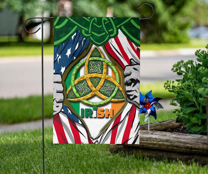 Irish American Heritage Flag - Irish Blood Runs Through My Veins