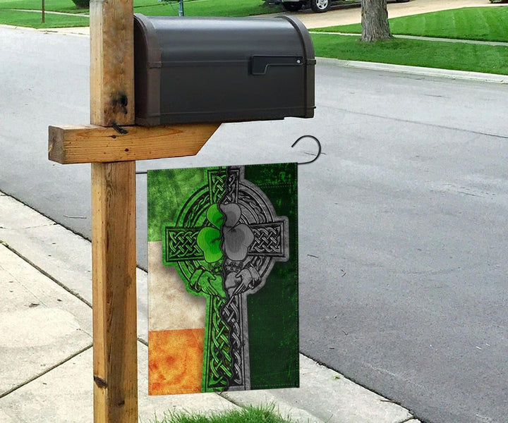 Ireland Celtic Flag - Irish Claddagh Cross