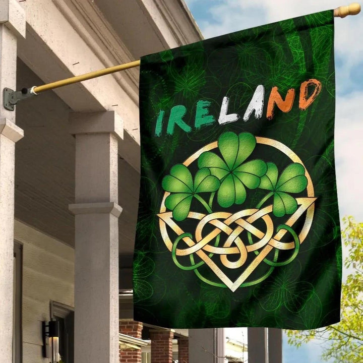 Ireland Celtic Garden Flag - Irish Shamrock