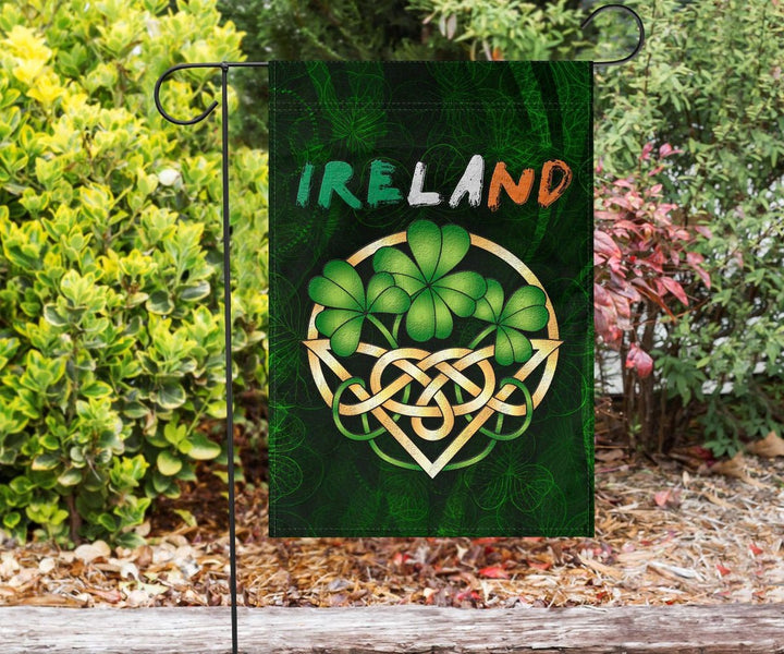 Ireland Celtic Garden Flag - Irish Shamrock