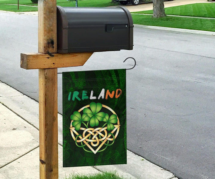 Ireland Celtic Garden Flag - Irish Shamrock