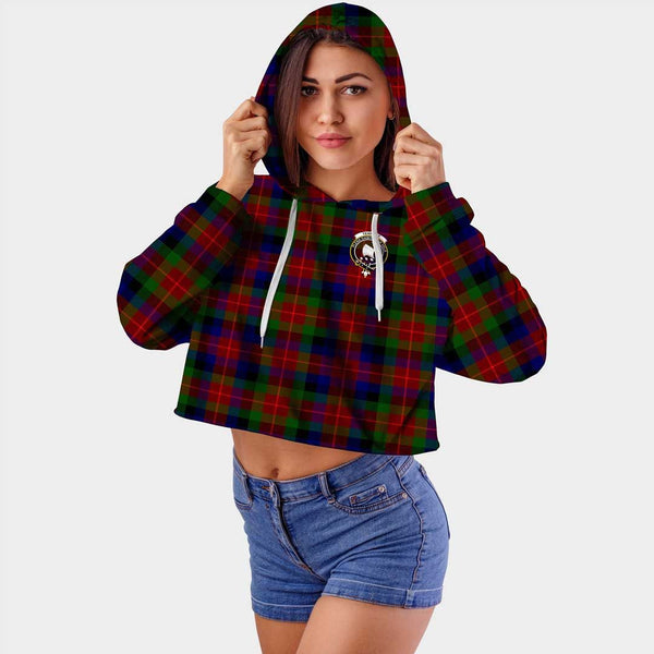 Tennant Clan Badge Classic Tartan Croptop Hoodie