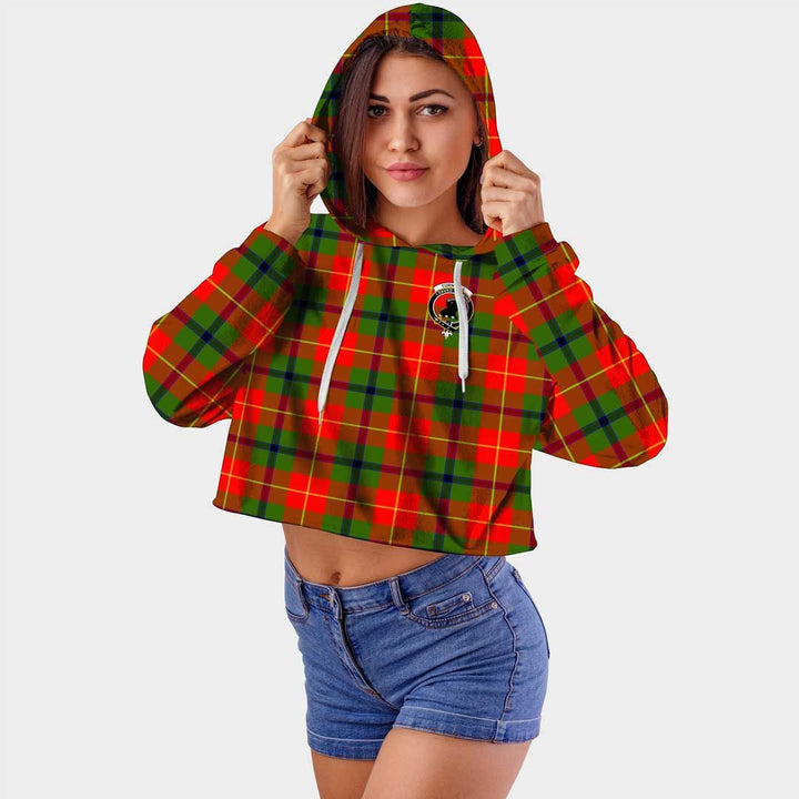 Turnbull Dress Clan Badge Classic Tartan Croptop Hoodie