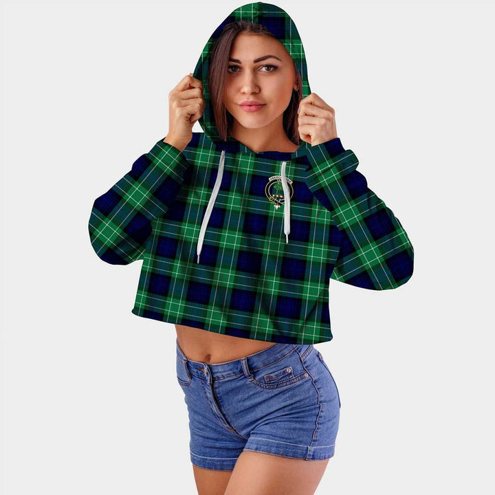 Abercrombie Clan Badge Classic Tartan Croptop Hoodie