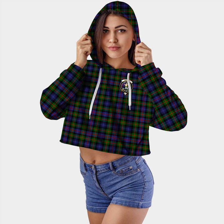 Murray of Atholl Modern Clan Badge Classic Tartan Croptop Hoodie