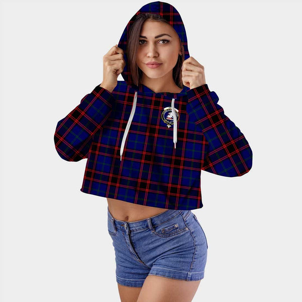 Home Modern Clan Badge Classic Tartan Croptop Hoodie