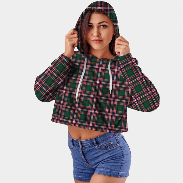 MacFarlane Hunting Modern Tartan Crop Top Hoodie