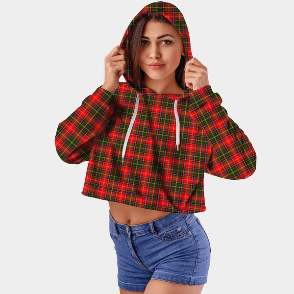 Somerville Modern Tartan Crop Top Hoodie