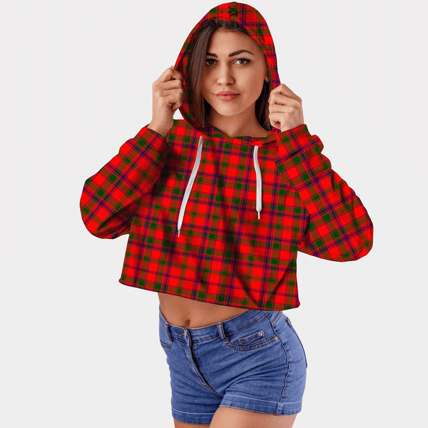 MacColl Modern Tartan Crop Top Hoodie