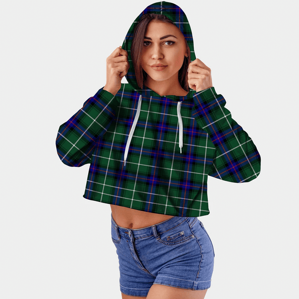 MacDonald of the Isles Hunting Modern Tartan Crop Top Hoodie