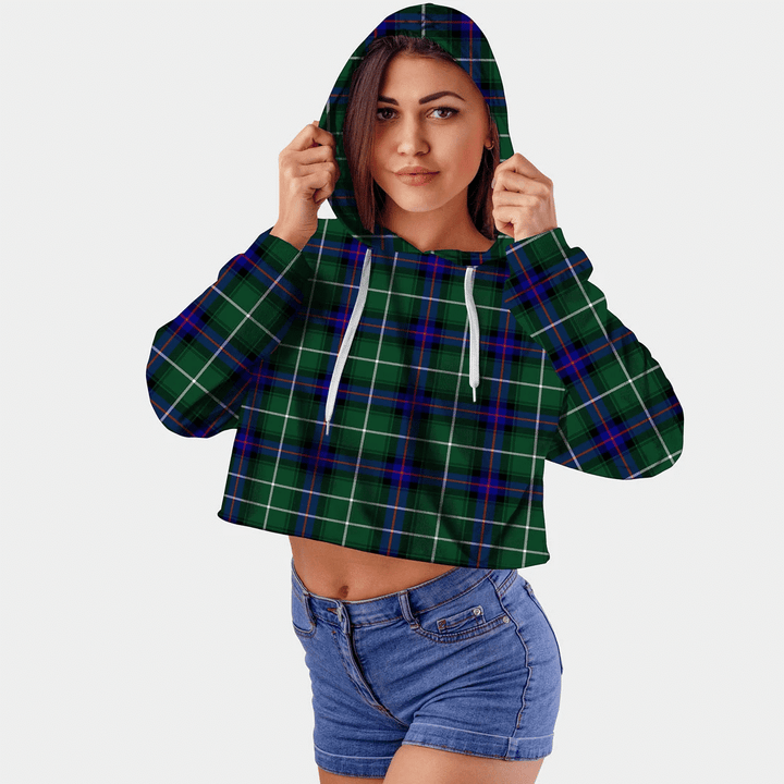 MacDonald of the Isles Hunting Modern Tartan Crop Top Hoodie