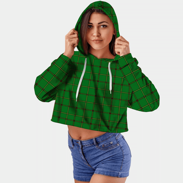 Don (Tribe-of-Mar) Tartan Crop Top Hoodie