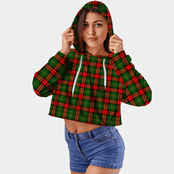 Blackstock Tartan Crop Top Hoodie