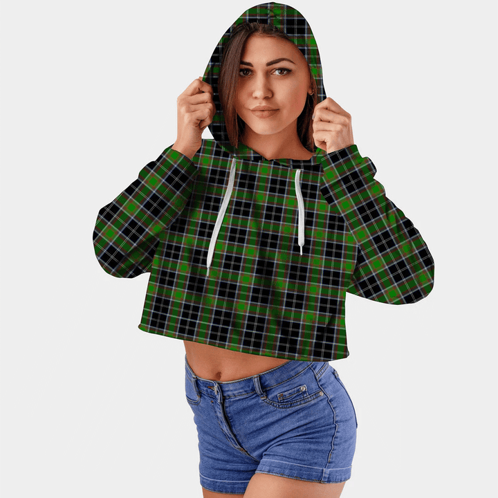 Webster Tartan Crop Top Hoodie