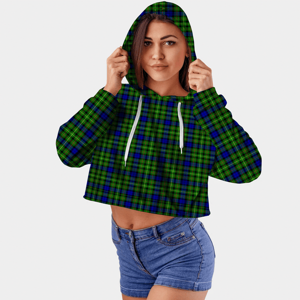 Rollo Modern Tartan Crop Top Hoodie